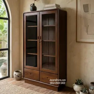 Rak Buku Retro Kaca